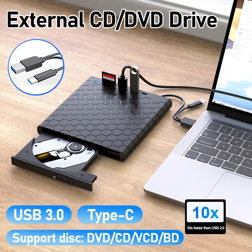 ܺ CD/DVD ̺ ÷̾, USB 3.0 , C Ÿ CD  , SD/TF , Ʈ PC ܺ DVD  TF 